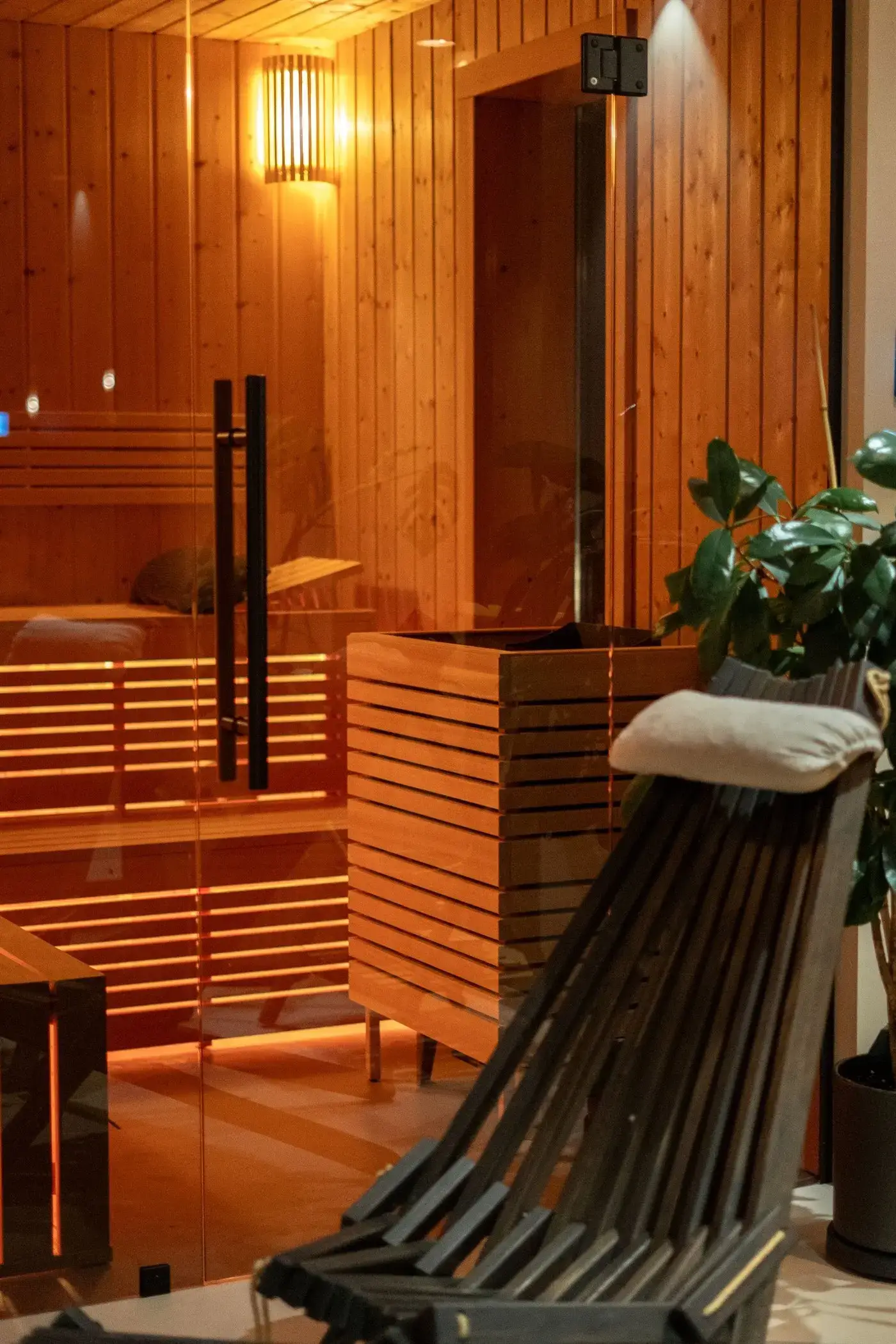Sauna w strefie wellness Lawendowej Farmy